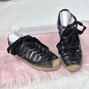 Rebecca Minkoff Black Espadrille Sandals